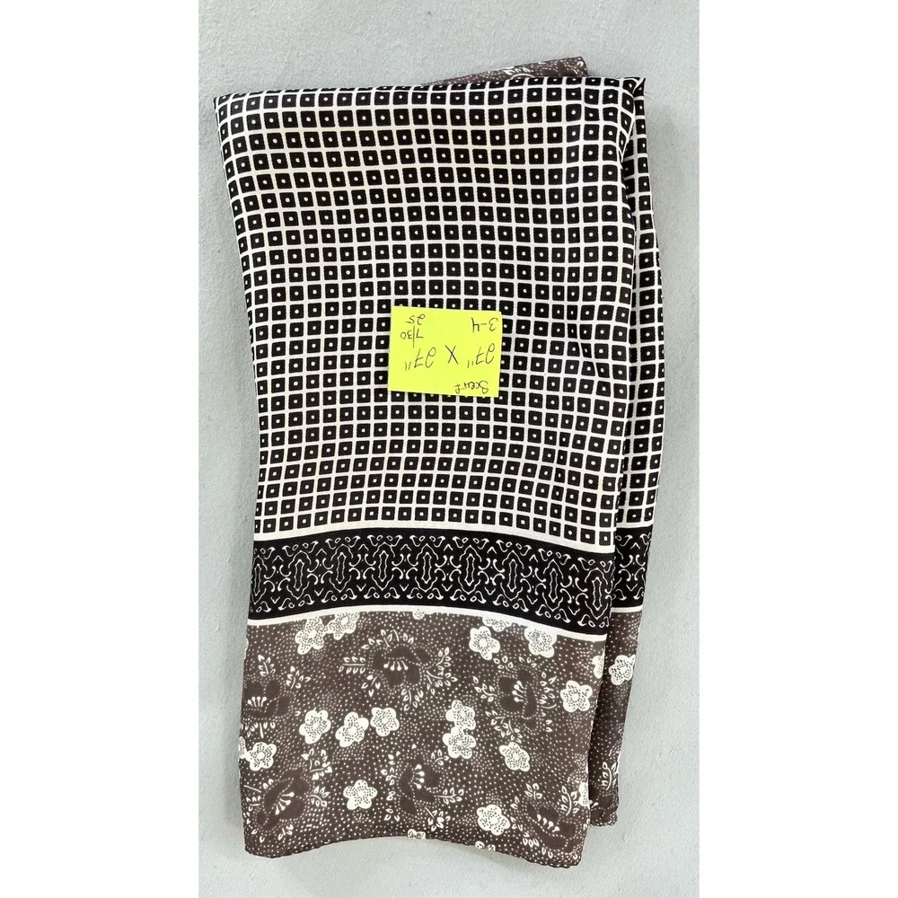 Vintage Fast Color Brown WPL 209 Geometric‎ / Floral Bandana 27